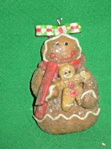 6 Christmas Tree Ornaments - Clay & Resin - Snowmen Santa Gingerbread Chili - Picture 6 of 7