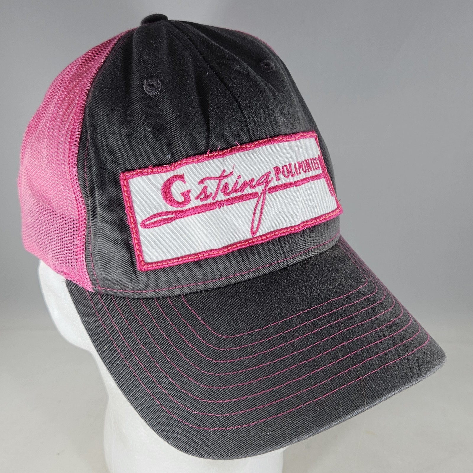 Cappello polo pony stringa a G toppa ricamata grigio rosa caldo maglia berretto a scatto