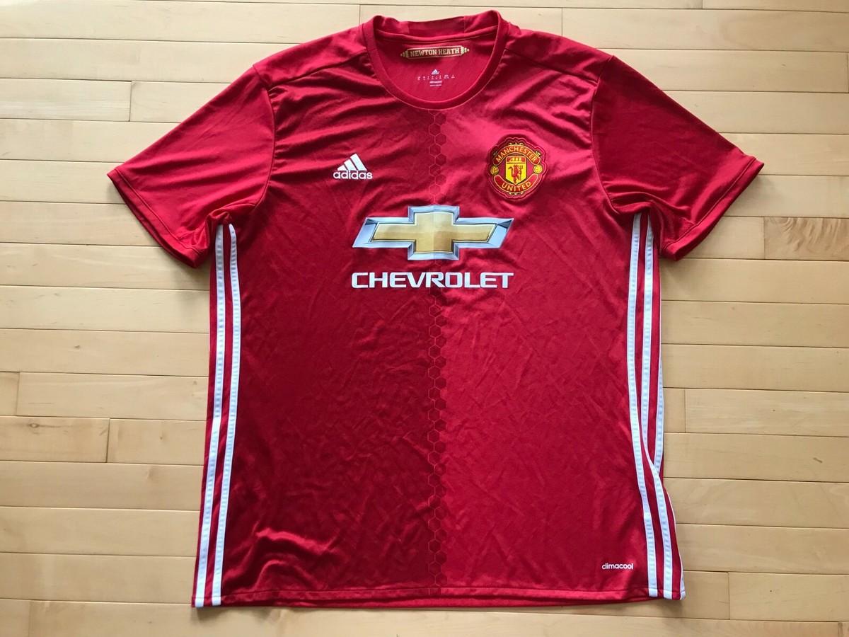 Adidas Climacool Manchester United Chevrolet Soccer Jersey Mens Sz