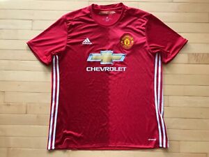 Details about Adidas Climacool Manchester United Chevrolet Soccer Jersey Mens Sz XL Red Futbol