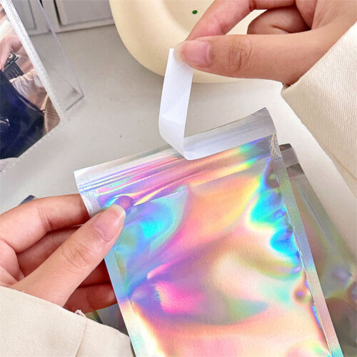 10PCS Self-Sealing Laser Small Plastic Bag Jewelry Pouch Transparent Display Bag - Picture 1 of 15