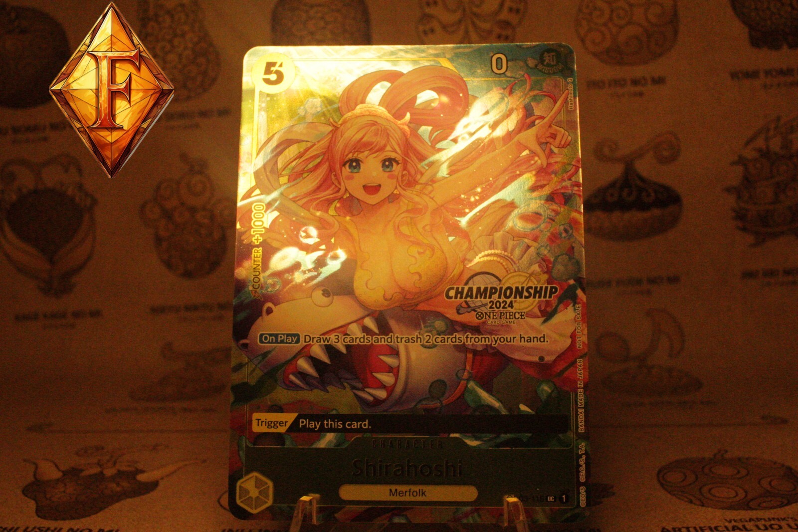 One Piece TCG Shirahoshi OP03-116  Championship 2024 FOIL Promo ENGLISH NM