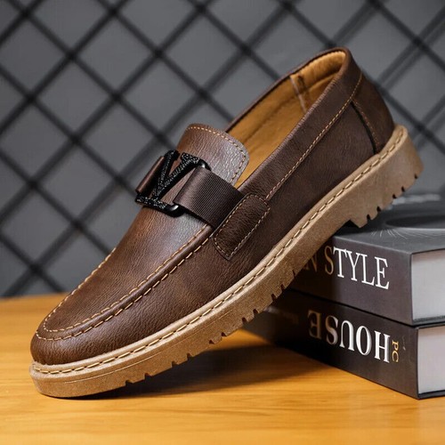 Herren PU Lederschuhe britische Kleidschuhe formelle Business Schuhe - Picture 4 of 7