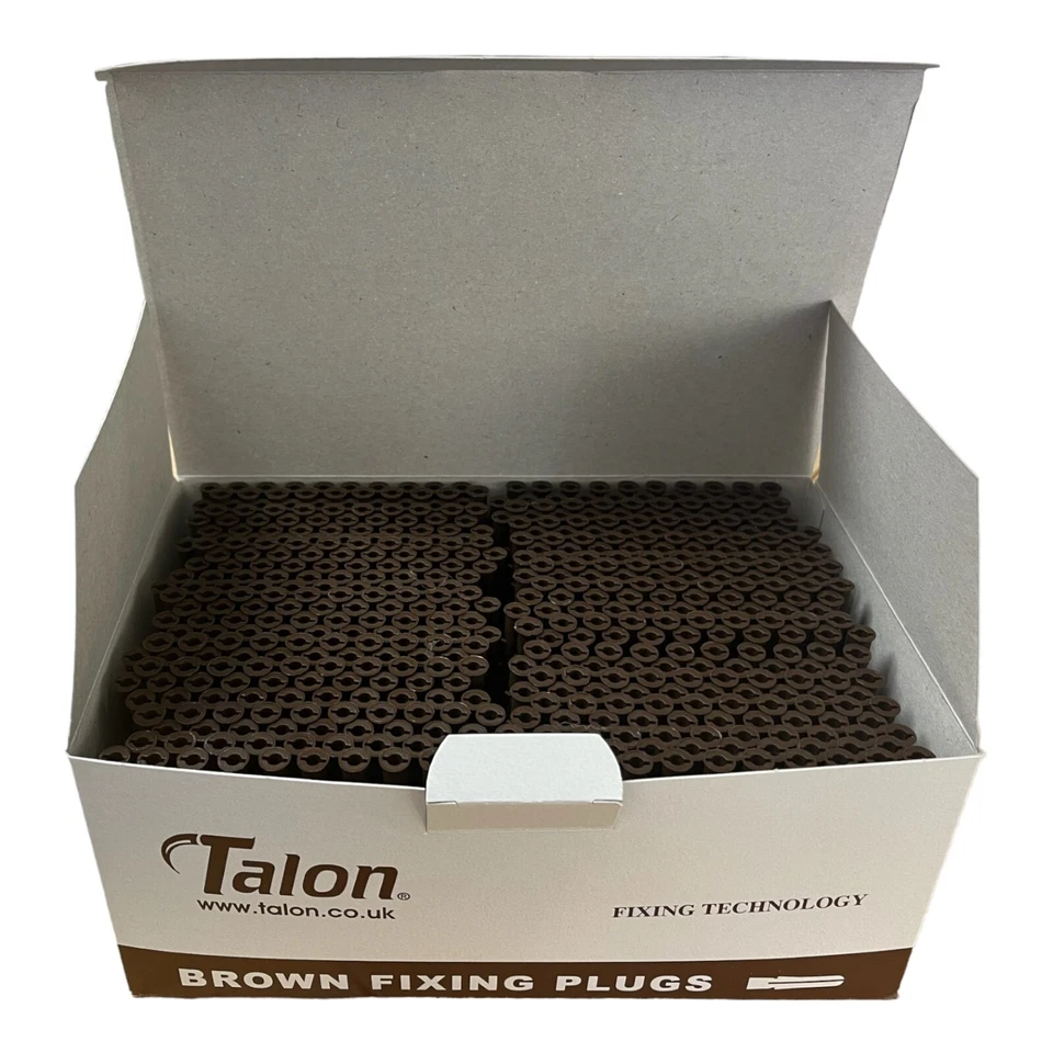 Talon "Trade Pack" of 1000 Wall Rawl Plugs 7mm Brown