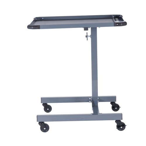 SGS Mobile Workstation Table Adjustable Height Non Slip PVC Mat Bumpers & Wheels - Picture 2 of 11