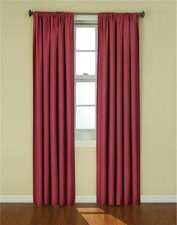 NEW ECLIPSE KIDS KENDALL BLACKOUT THERMAL CURTAIN PANEL, CHILI RED, 42x63
