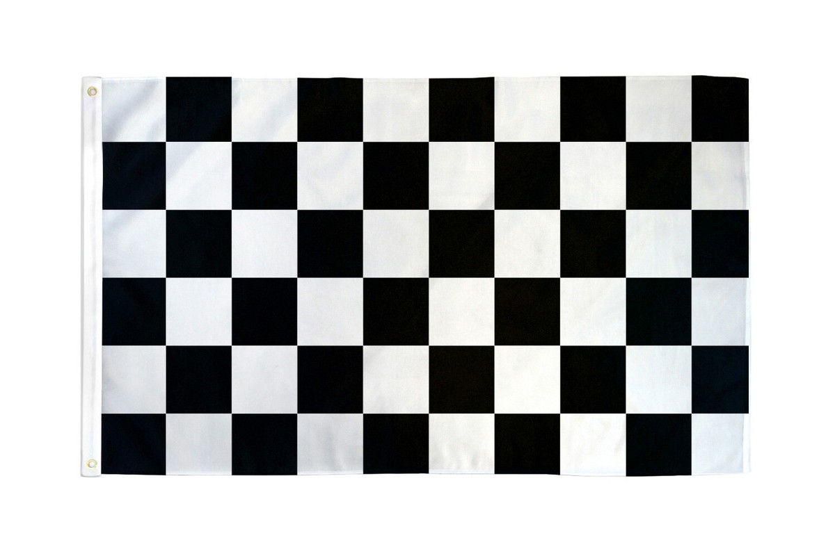 Black & White Checkered Flag 2x3ft Racing Finish Line Flag Nascar