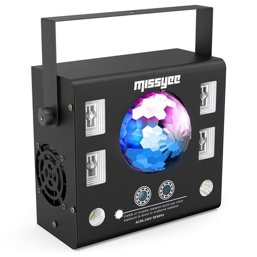 RGBW Pattern Strobe Lights DMX DJ Disco Party Stage Light Sound Activated+Remote - Picture 13 of 16