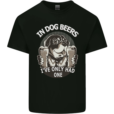 Gildan Herren T-Shirt Cotton Crew Neck Funny Dog Beers Only 2, Lose Fit