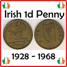 Ireland | Irish 1d | One Penny | Harp | 1928 - 1968