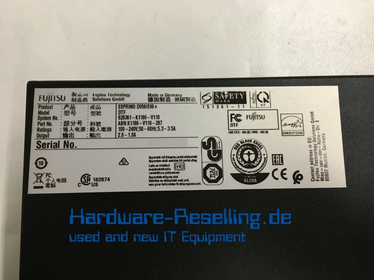 Fujitsu Esprimo D956 E90+ I5 3.6GHz 8GB DDR4 M2 SSD 256GB GreenIT
