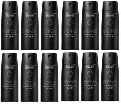 Axe Black Deodorant Mens Body Spray 12 Packs
