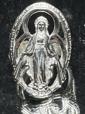 Virgin Mary Our lady of Guadalupe Ring Sterling Silver 925 SZ 7 | eBay