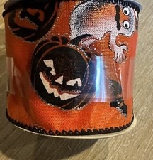 HOLIDAY INSPIRATIONS Halloween Ribbon 2.5 Inches X 12 Feet Pumpkins Ghosts Bats