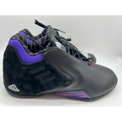 Adidas TMAC 3 Restomod Raptors Black Purple Men Basketball Sneakers Sz 10.5 NW 