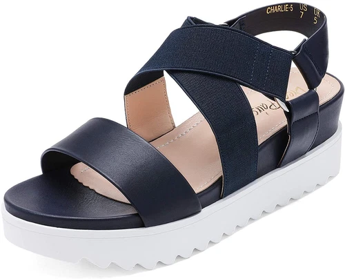 Women Open Toe Ankle Strap Summer Casual Platform Wedge Sandals US size 5-11 - Picture 10 of 24