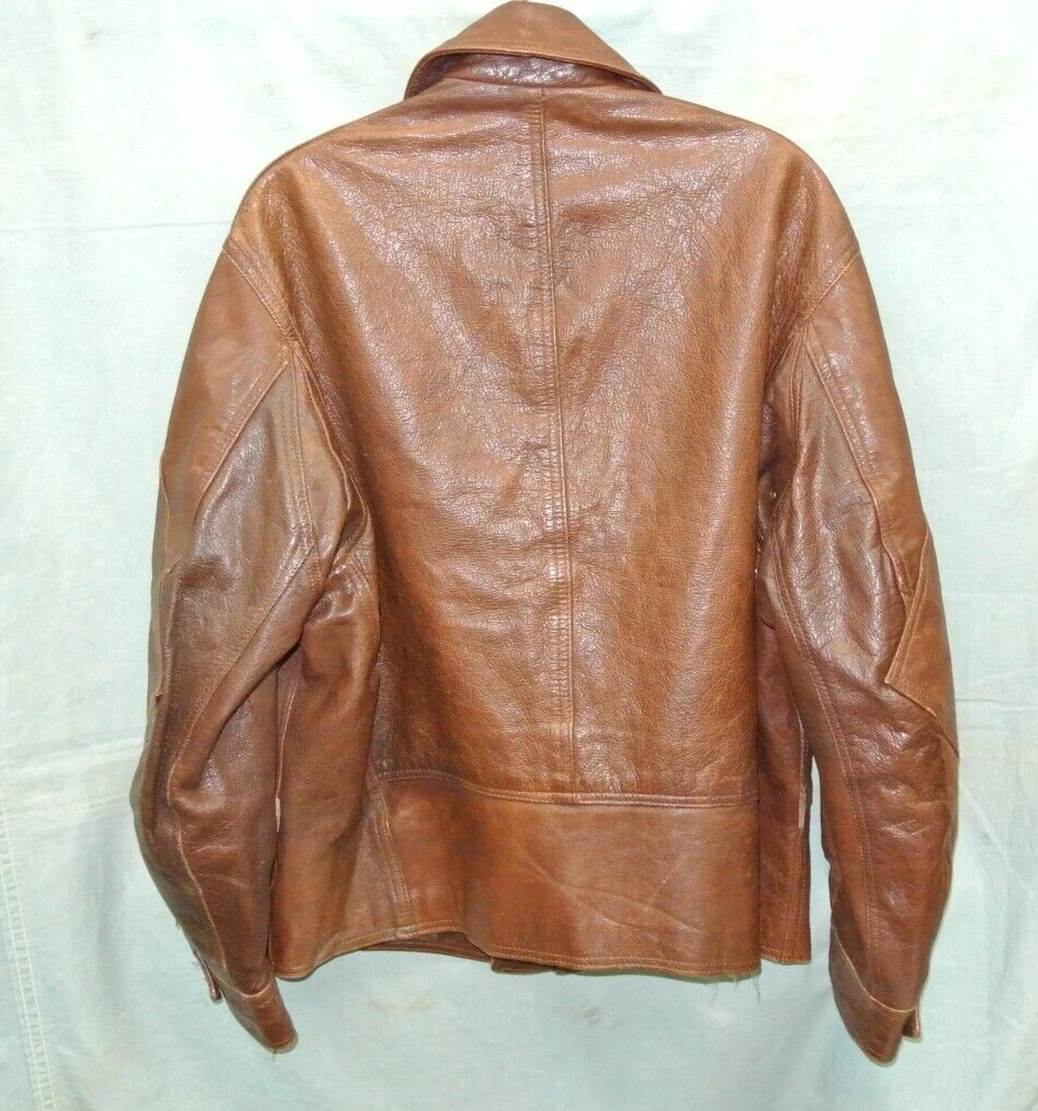 US Navy Avirex G-8 Goatskin Brown Leather Flight Jacket 40R Free Shipping