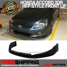 Fits 03-05 Honda Accord 2Dr HFP-Style Unpainted Front Bumper Lip Splitter - PU