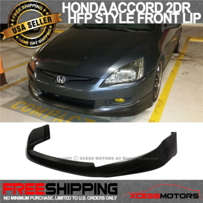 Fits 03-05 Honda Accord 2Dr HFP-Style Unpainted Front Bumper Lip Splitter - PU