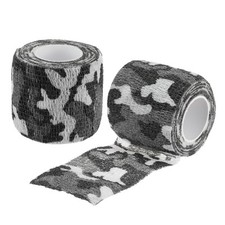 2" x 14.76ft Camo Tape Wrap 2 Rolls Self-Adhesive Tape Snow Black and White