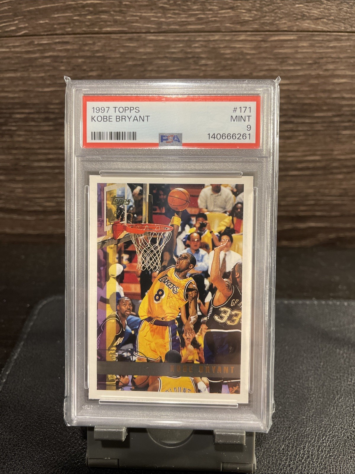 1997 Topps NBA #171 Kobe Bryant 2nd Year (PSA 9) view 1