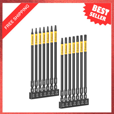 Impact Torx Bit Set 14 Pieces Long 6 Inch T7 T8 T9 T10 T15 T20 T25 T27 T30 T40