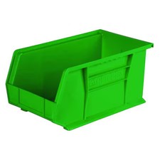 Akro-Mils 30240Green Hang & Stack Storage Bin, 8-1/4 In W X 14-3/4 In L X 7 In