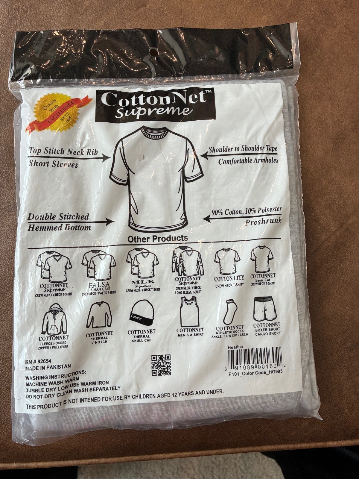 Cotton Net Supreme  4XL Grey T-Shirt thumbnail 2