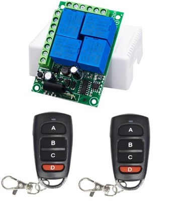 AC 110V220V 4CH 10A Wireless Remote Control Switch RF Receiver Relay Garage
