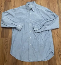 Brooks Brothers Shirt Mens 16-33 Blue Regent Button Down Oxford Supima OCBD USA