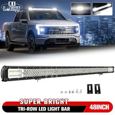 48 Led Light Bar Tri-row Spot Flood Offroad Driving Lamp Suv Atv 4wd Roof 46 48 Led Light Bar Tri-row Spot Flood Offroad Driving Lamp Suv Atv 4wd Roof 46