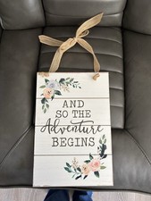 Wedding Reception And So It Begins Reception Sign, Church Sign