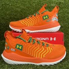 Under Armour Harper Baseball Turf Shoes Size 10.5 Orange Juice Green 3027437 800