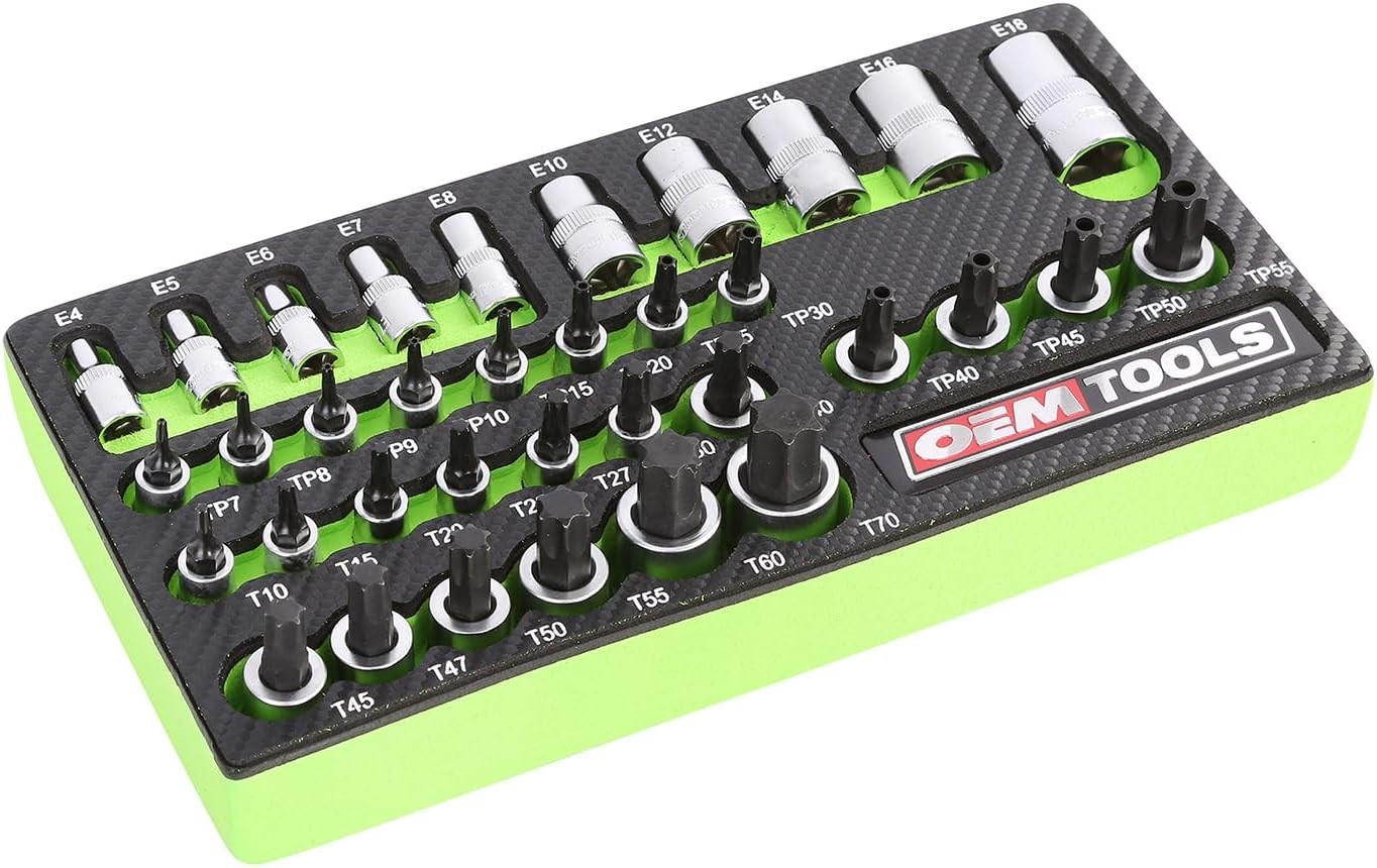 OEMTOOLS 23991 35 Piece Multi-Drive Star Socket Set, Torx 35 Piece, Multi 