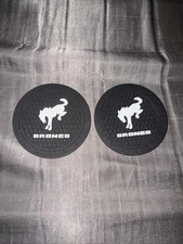 🔥2x For Bronco Car Coasters Logo Cup Holders/Man Cave Anti-Slip Silicone 2.75”