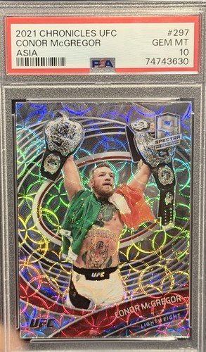 Panini 2021 Chronicles UFC Spectra Conor McGregor #297 Asia PSA 10 74743630