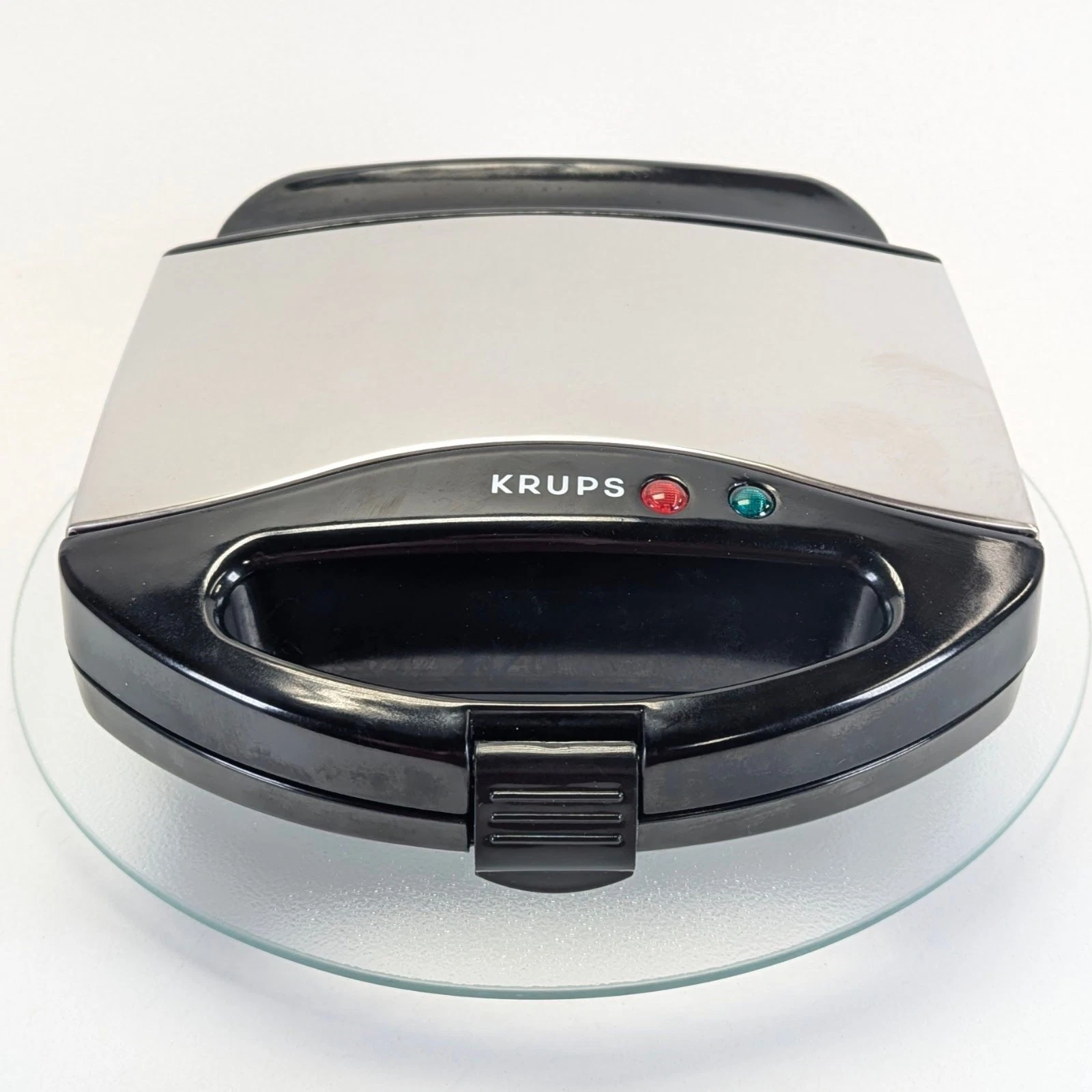 Krups Double Belgian Waffle Iron Maker Chrome Black Model 653