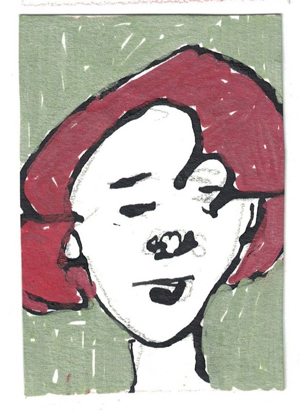 ACEO "She" 2.5" by 3.5" Original Art