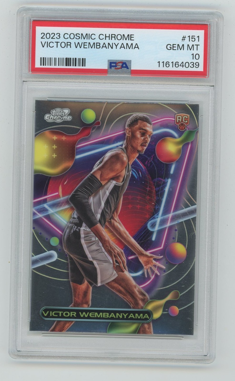 2023-24 Topps Cosmic Chrome #151 Victor Wembanyama Rookie Card RC PSA 10