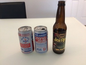 VINTAGE WEST PALM BEACH, DANIA JAI-ALAI PEPSI CANS/ JAI ALAI BEER BOTTLE