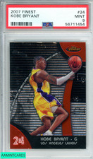 2007 FINEST KOBE BRYANT #24 LOS ANGELES LAKERS PSA 9 MINT