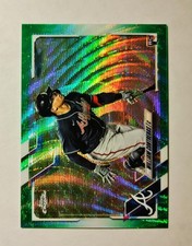 William Contreras RC 2021 Topps Chrome GREEN Wave REFRACTOR 34/99 #51 Rookie K6