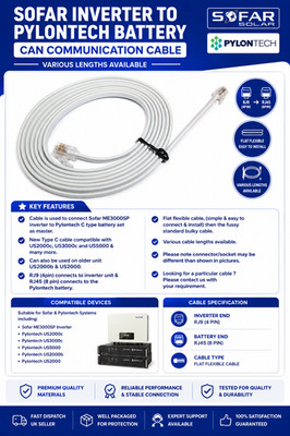 SOFAR INVERTER TO PYLONTECH US2000C TYPE C BATTERY CAN CABLE