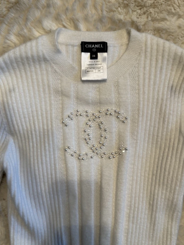 SUÉTER TEJIDO CHANEL FR36 Cristal Logo Foto 2 de 4