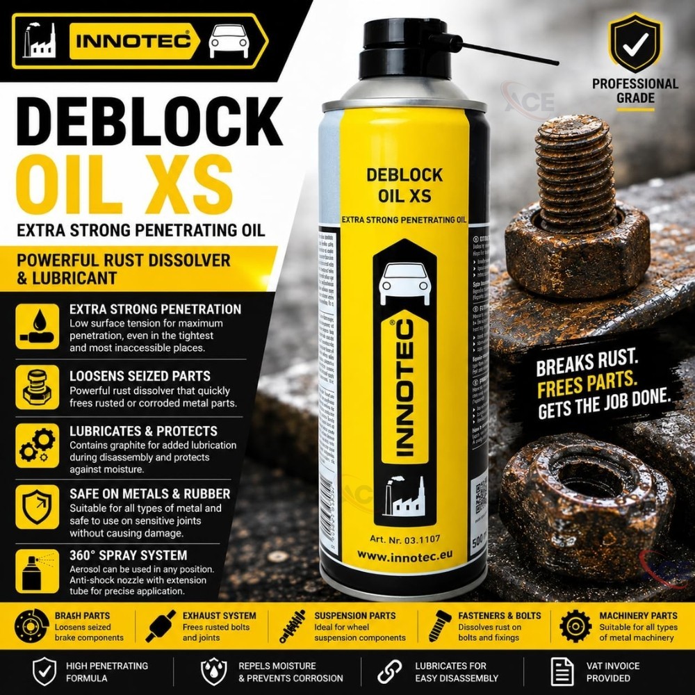 INNOTEC® De-Block Oil XS - Penetrating DEBLOCK - Rust Dissolver Spray 500ml