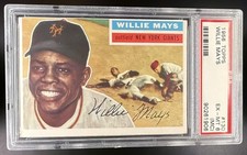 1956 Topps Baseball Willie Mays #130 Giants PSA 6 EX-MIT (MC)