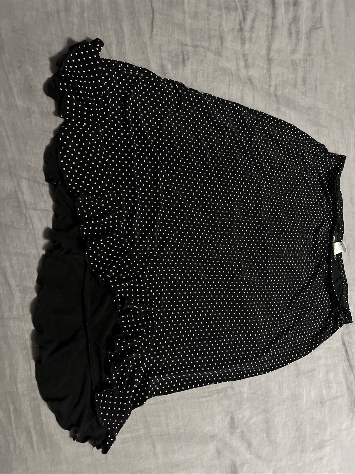 Black Polkadot Skirt