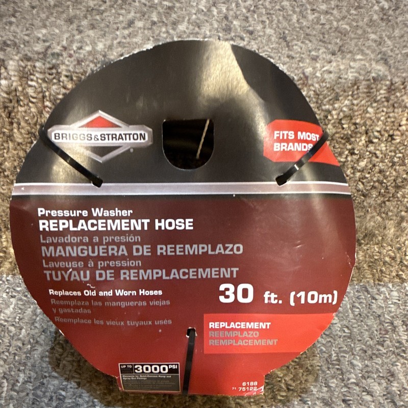 Briggs & Stratton 6188 Pressure Washer Replacement Hose 30 ft 1/4 in