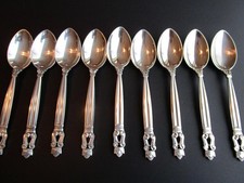 1 (ONE) GEORG JENSEN ACORN STERLING FLATWARE TEASPOON-5 3/4"MINT-FREESHIP*******