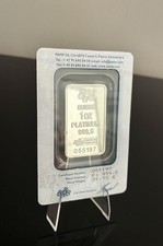 PAMP Suisse 1 oz Platinum Bullion Bar 999.5 Fine with Certificate, Minted Bar 2799.00 per troy oz
